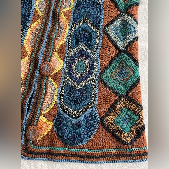 Dries Van Noten Hand Knit Crochet Longline Vest - Picture 5 of 14